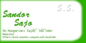 sandor sajo business card